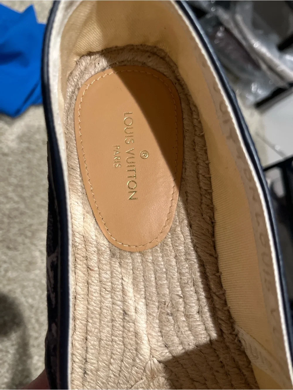 Louis Vuitton Navy Monogram Denim Espadrilles
